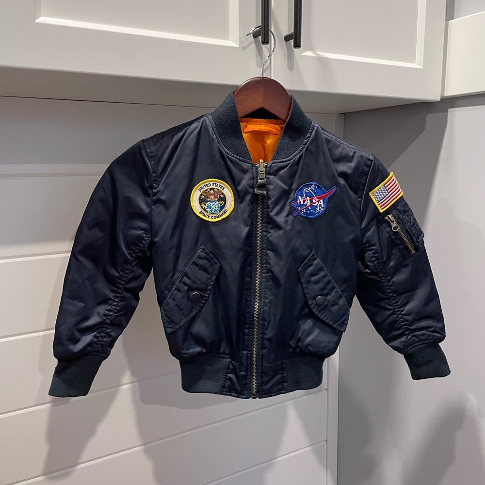Alpha industries NASA insulated reversible bomber jacket toddler 4T